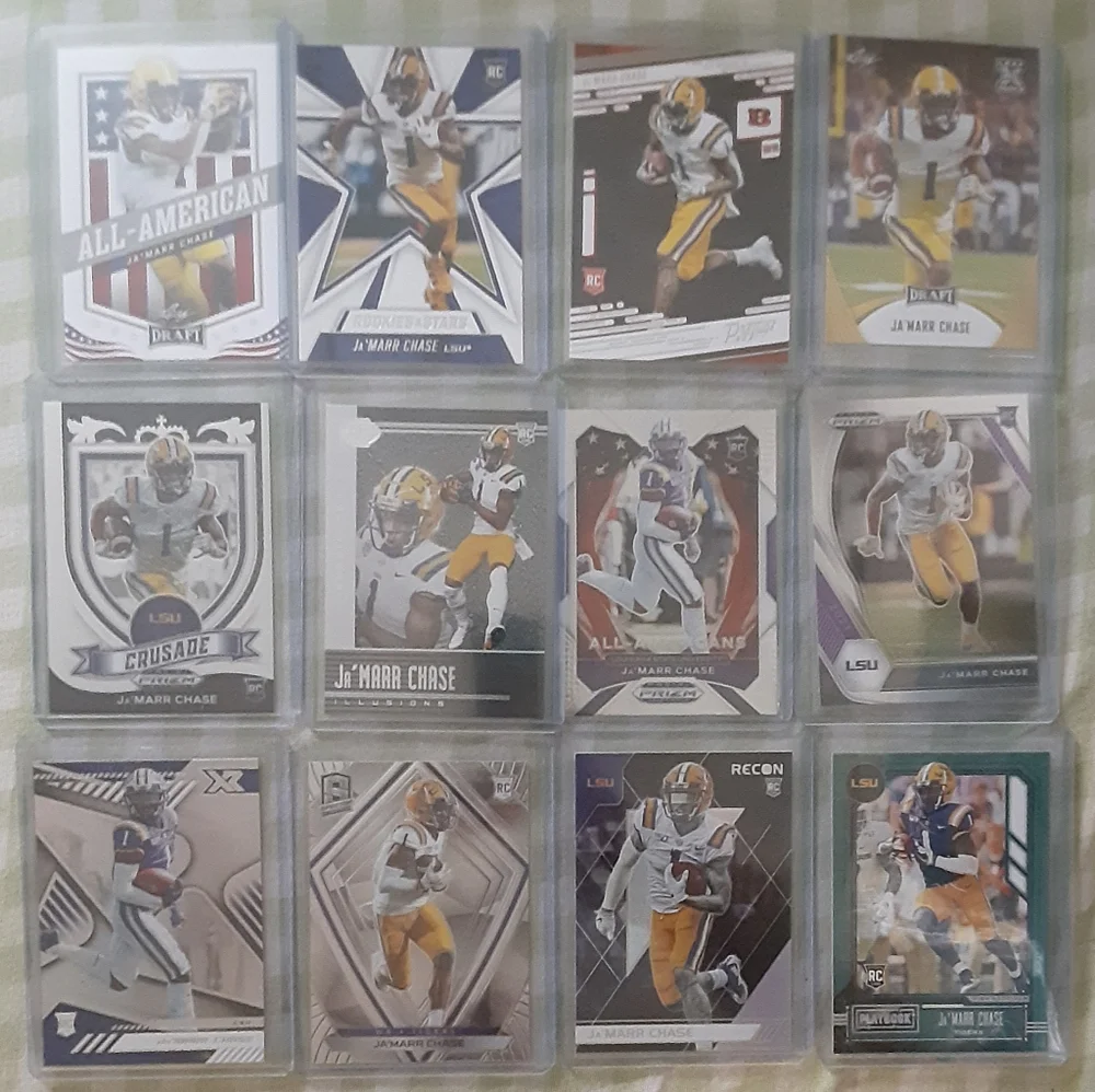 Ja'Marr Chase 12 card Rookie-RC lot